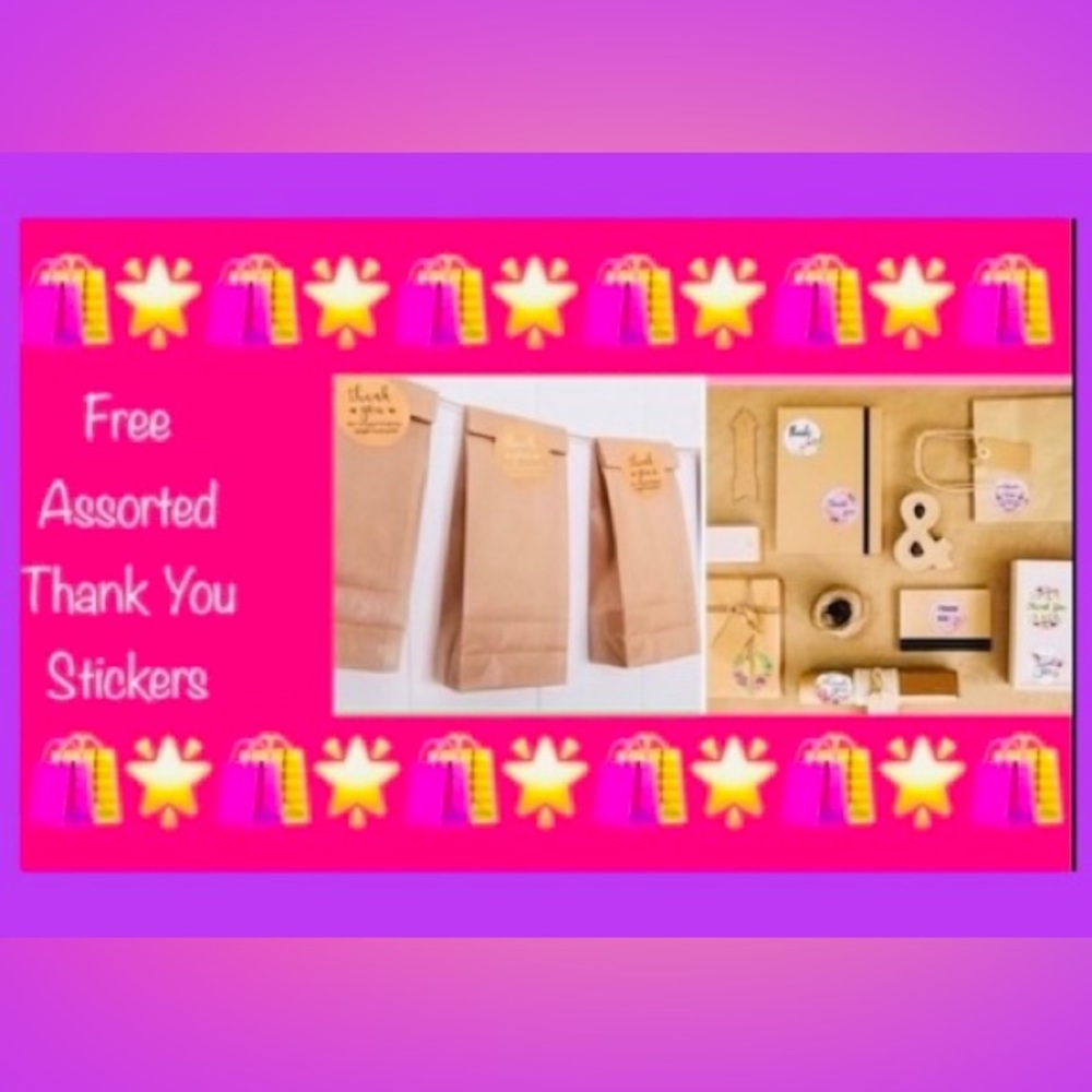 Crystal Clear 25ct~ 10x13” Bags-Self Seal 🪴🆕🪴W/Free 25ct Thank You Stickers - Picture 11 of 11